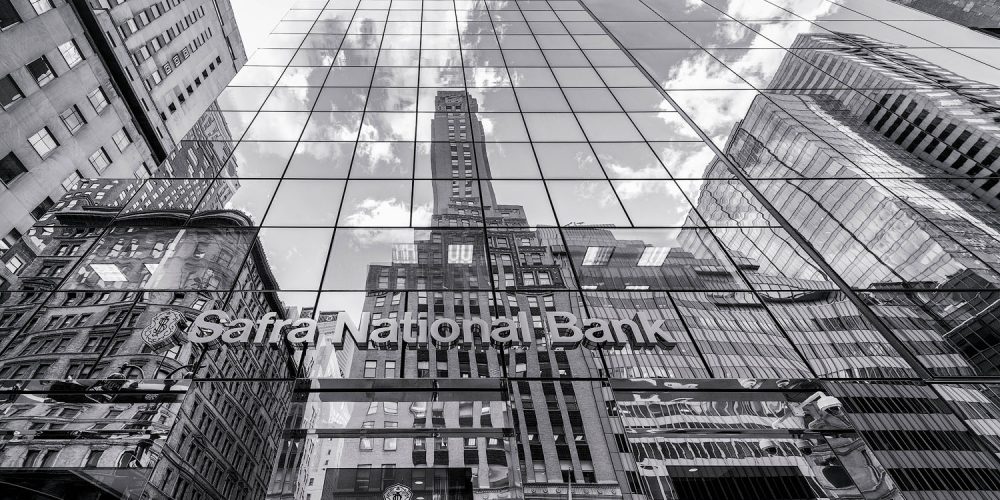 Safra National Bank New York City Black & White Photo