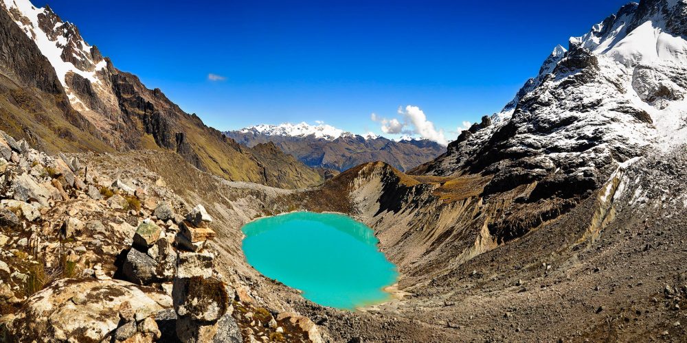 Blue Glacier Lagoon Salkantay Trek Machu Picchu Peru