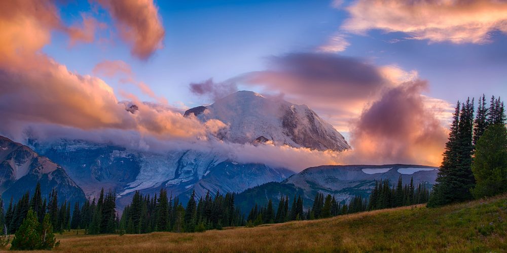 Sunset Mount Rainier National Park